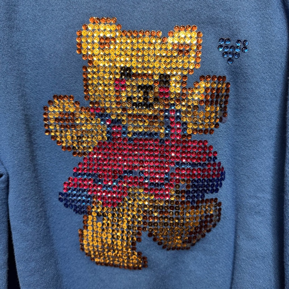 Vintage Sequin Teddy Bear Sweatshirt